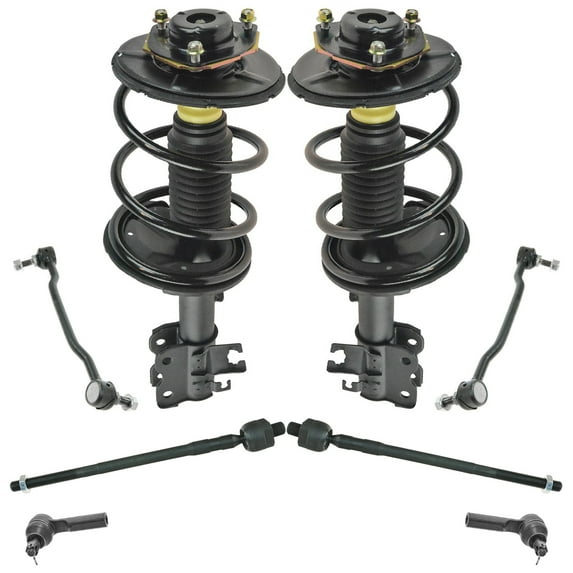 TRQ 8 pc Steering & Suspension Kit Strut & Spring Assembles Tie Rods End Links PSA63511 Fits select: 2004-2008 NISSAN MAXIMA