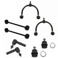 thumbnail image 1 of TRQ 8pc Front Upper Control Arms Lower Ball Joints Tie Rods Sway Links for Jeep PSA59619, 1 of 7