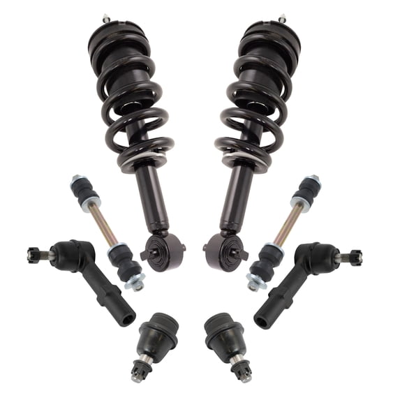 TRQ 8pc Steering Suspension Kit Complete Strut Assemblies Ball Joints Tie Rods PSA56544 Fits select: 2007-2014 CHEVROLET TAHOE, 2007-2014 CHEVROLET SUBURBAN