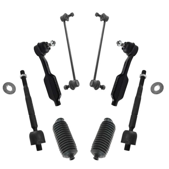 TRQ 8pc Steering Suspension Kit Tie Rods Bellows Sway Bar Links for Odyssey PSA72926