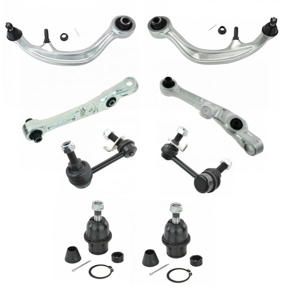 TRQ 8pc Suspension Kit Control Arms Ball Joints Sway Bar End Links for 350Z G35 PSA66498 Fits select: 2005-2007 INFINITI G35, 2005-2009 NISSAN 350Z