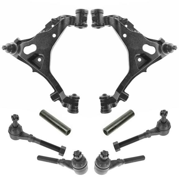 TRQ 8pc Suspension Kit Front Lower Control Arms Tie Rods w/ Adjusting Sleeves PSA64890 Fits select: 1997-2003 FORD F150, 1997-2002 FORD EXPEDITION