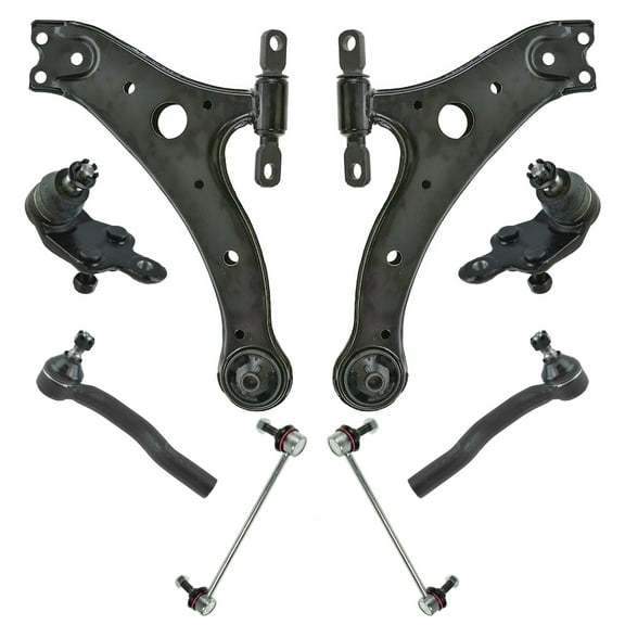 TRQ 8pc Suspension Kit Lower Control Arms w/ Ball Joints Sway Bar Links Tie Rods PSA70041 Fits select: 2007-2011 TOYOTA CAMRY, 2007-2009 LEXUS ES