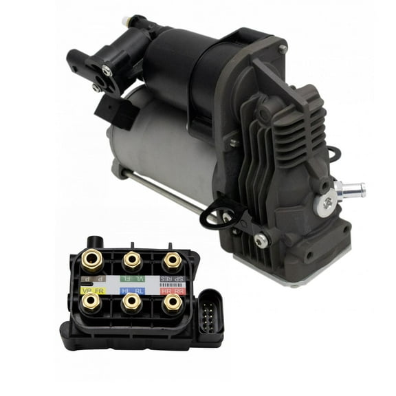 TRQ Air Ride Compressor Pump Valve Block Suspension Kit for Benz ML-Class GL 166 PAA80096