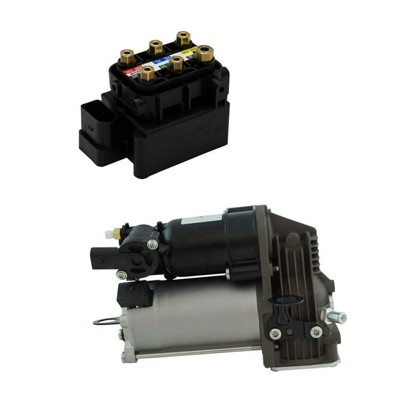 TRQ Air Ride Compressor Pump Valve Block Suspension Kit for MB W164 ML-Class GL PAA80144