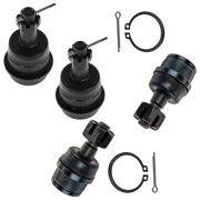 TRQ Front Upper and Lower Driver and Passenger Side Ball Joint Set Fits 1999-2004 Jeep Grand Cherokee 2007-2017 Wrangler 2018 Wrangler JK