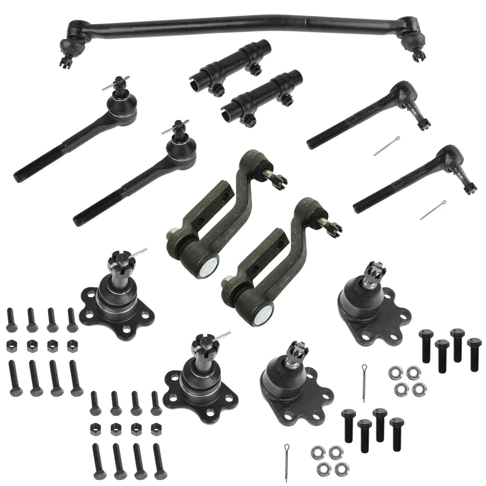 TRQ Ball Joint Tie Rod Adjuster Idler Arm Steering Suspension Kit 13pc