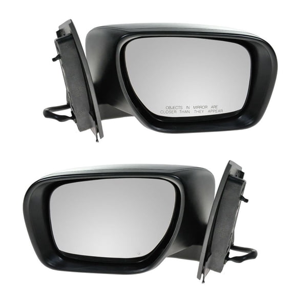 TRQ Black Power Side Mirror Pair Set LH/RH for 07-09 Mazda CX-7 MRA04144