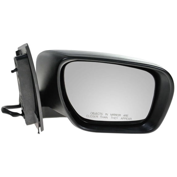 TRQ Black Power Smooth Door Mirror Right RH Passenger Side for 07-09 Mazda CX-7 MRA05896