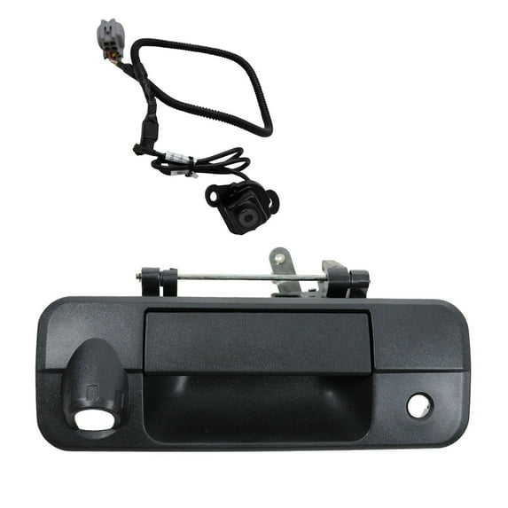 TRQ Black Tailgate Handle Reverse Backup Camera Kit Set for Tundra Pickup Truck ADA02010