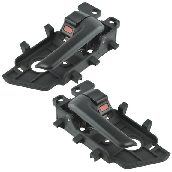 TRQ Black Texture Interior Inside Inner Door Handle Set Kit for 10-13 Kia Forte DHA34414