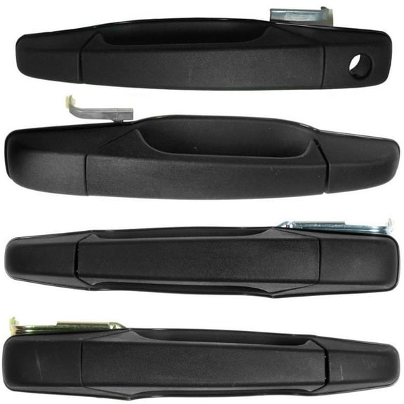TRQ Black Textured Exterior Door Handle Set of 4 for GM Pickup DHA36989 Fits select: 2007-2014 CHEVROLET SILVERADO, 2007-2014 GMC SIERRA