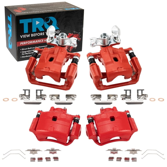 TRQ Brake Caliper Set Performance Fits 2006-2012 Ford Fusion 2007-2012 Lincoln MKZ 2006 Zephyr 2006-2013 Mazda 6 2006-2011 Mercury Milan