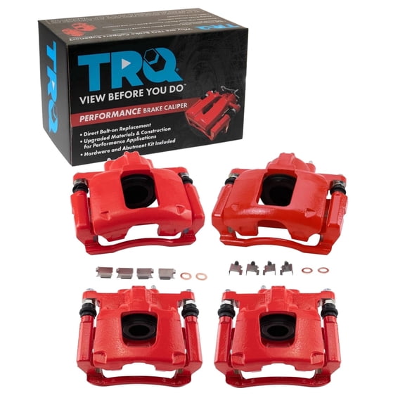 TRQ Brake Caliper Set Performance Fits 2007-2011 Dodge Nitro 2008-2012 Jeep Liberty 2007-2017 Wrangler 2018 Wrangler JK