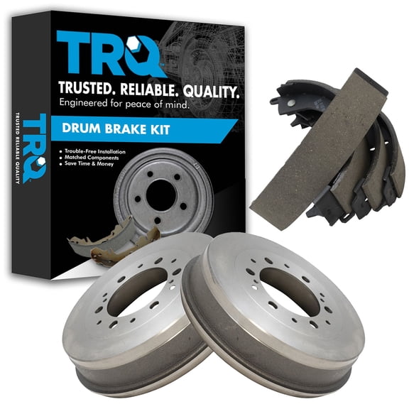 TRQ Rear Brake Shoe & Drum Kit Fits 2005-2021 Toyota Tacoma