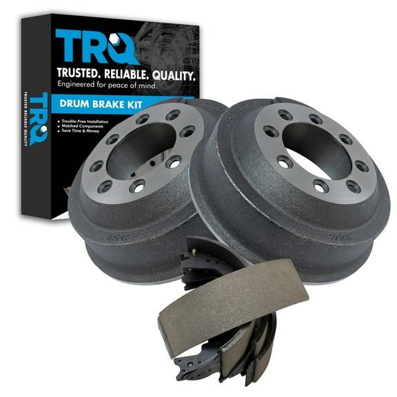 TRQ Brake Drum & Shoe Rear LH Left RH Right Kit Fits Select Ford E250 E350 F250 F350