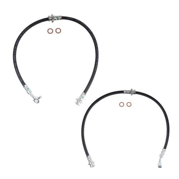 TRQ Brake Hose Set Fits 2015-2018 Chevrolet City Express 2011-2017 Nissan LEAF 2013-2019 NV200 2013-2021 Sentra