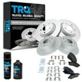 thumbnail image 1 of TRQ Brake Pad & Coated Rotor Kit w/Fluids Ceramic Front Rear w/Fluids for Nissan BKA22932 Fits select: 2007-2012 NISSAN ALTIMA, 2013 NISSAN ALTIMA 3.5S/3.5SV/3.5SL, 1 of 6