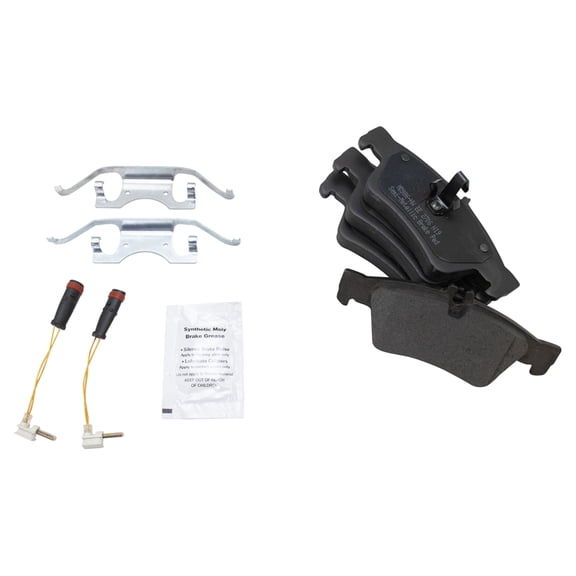 TRQ Brake Pad Kit Semi Metallic Rear for Mercedes Benz MB CL E S SL Series BFA73801 Fits select: 2003-2009,2013-2016 MERCEDES-BENZ E