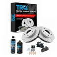 thumbnail image 1 of TRQ Brake Pad & Performance Rotor Kit Metallic Front w/Chemicals BKA21455 Fits select: 1994-1999 DODGE RAM 1500, 1 of 6