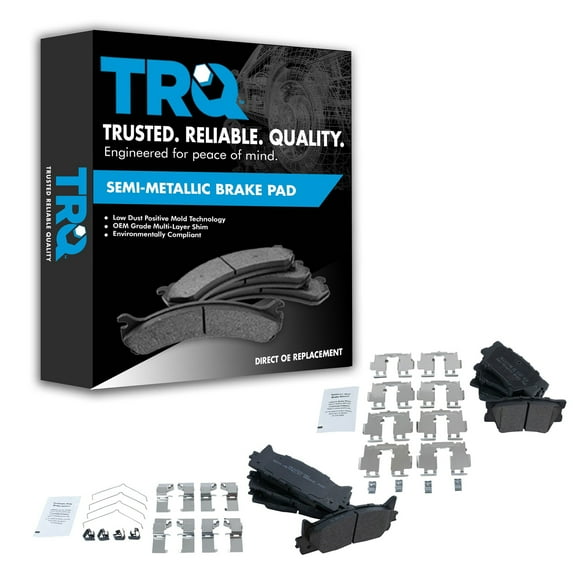 TRQ Brake Pad Premium Posi Semi Metallic Front & Rear Kit for Lexus Toyota BFA12926 Fits select: 2007-2017 TOYOTA CAMRY, 2007-2018 LEXUS ES