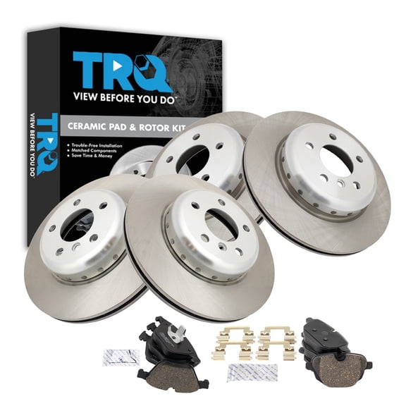 TRQ Brake Pad & Rotor Kit Ceramic Fits 2014-2016 BMW 528i