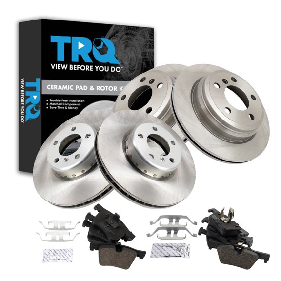 TRQ Brake Pad & Rotor Kit Ceramic Fits 2016-2018 BMW 330e