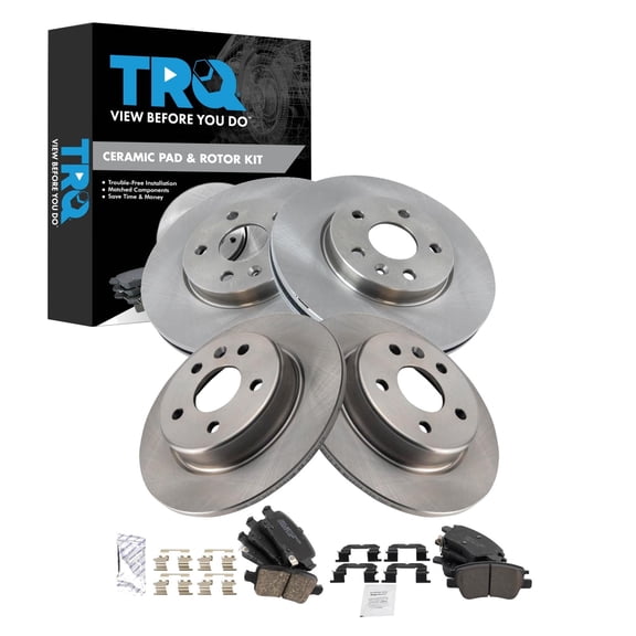 TRQ Brake Pad & Rotor Kit Ceramic Fits 2017-2021 Chevrolet Bolt EV 2016-2019 Cruze Volt