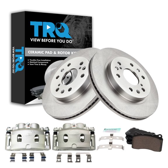 TRQ Brake Pad & Rotor Kit Ceramic Fits 2017 Cadillac XTS