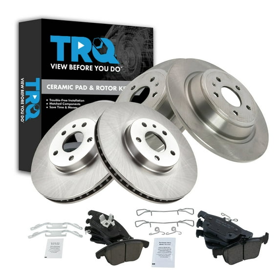 TRQ Brake Pad & Rotor Kit Ceramic Fits 2018-2020 Ford Fusion