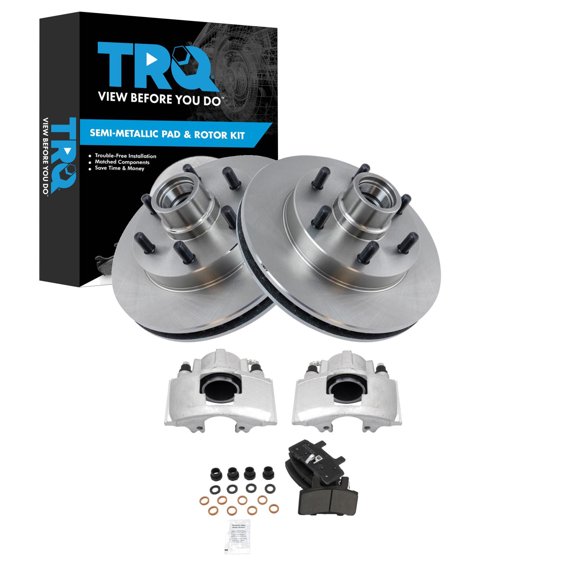 TRQ Brake Pad & Rotor Kit Semi-Metallic Fits 1996 Chevrolet C2500 1996-2002 Express 2500 1995-1998 GMC Savana 2500