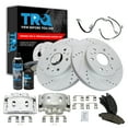 thumbnail image 1 of TRQ Brake Pad & Rotor Kit Slotted X Drilled Premium G-Coated Performance Ceramic Fits 2005 Chevrolet Silverado 1500 GMC Sierra 1500, 1 of 5