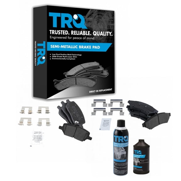 TRQ Brake Pad Semi Metallic Kit of 2 Front Rear Kit w/Chemicals BFA15267 Fits select: 2005-2008 CHEVROLET UPLANDER, 2006 PONTIAC MONTANA SV6 INCOMPLETE