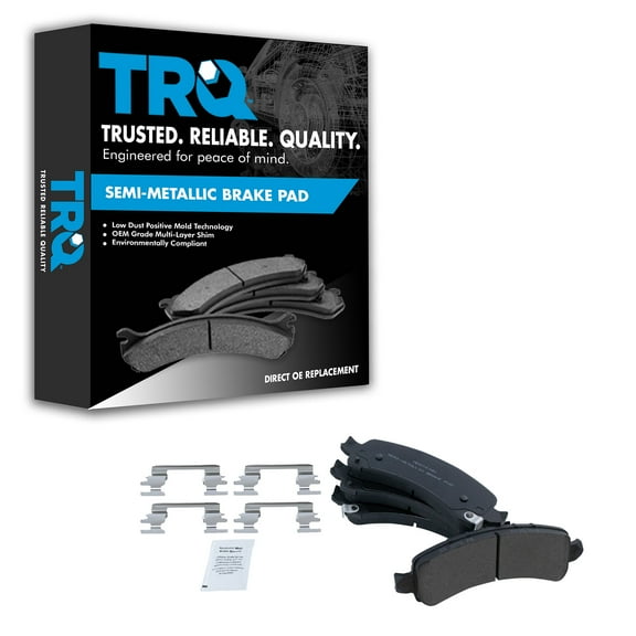 TRQ Brake Pad Set Kit Posi Metallic Rear for Cadillac Chevy GMC SUV Van BFA73798