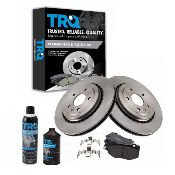 TRQ Brake Pads & Rotors Cleaner & Fluid Kit Fits 2014-2019 Chevrolet Corvette BKA19538