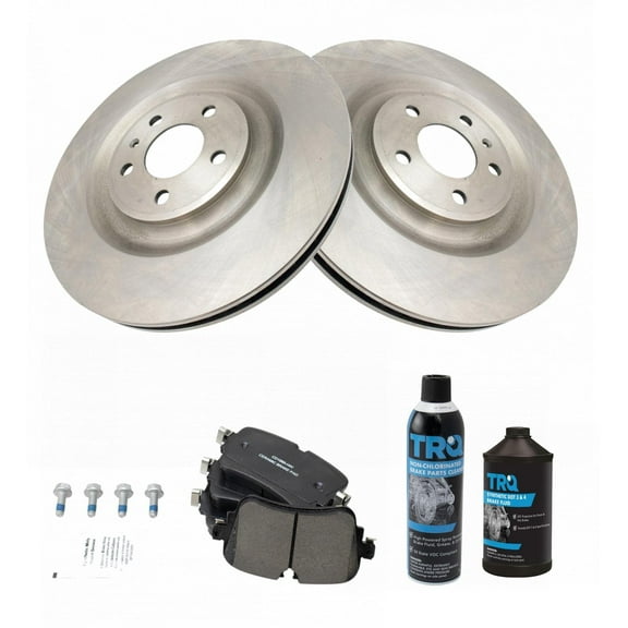 TRQ Brake Pads & Rotors Kit Fits 2019-20 Audi A8 Quattro 19 e-tron 2017-20 Q7 Q8 BKA19529