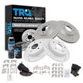 thumbnail image 1 of TRQ Brake Performance Rotor & Posi Ceramic Pad Front & Rear Kit w/Chemicals BKA21935 Fits select: 1997-2001 HONDA PRELUDE, 1 of 8