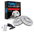 thumbnail image 1 of TRQ Brake Rotor Drilled & Slotted G-Coated & Semi-Metallic Pad Front Set BKA12377 Fits select: 2008-2011 FORD FOCUS, 1 of 5