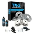 thumbnail image 1 of TRQ Brake Rotor & Metallic Pad Front & Rear Kit w/Chemicals for Ford Lincoln BKA17980, 1 of 6