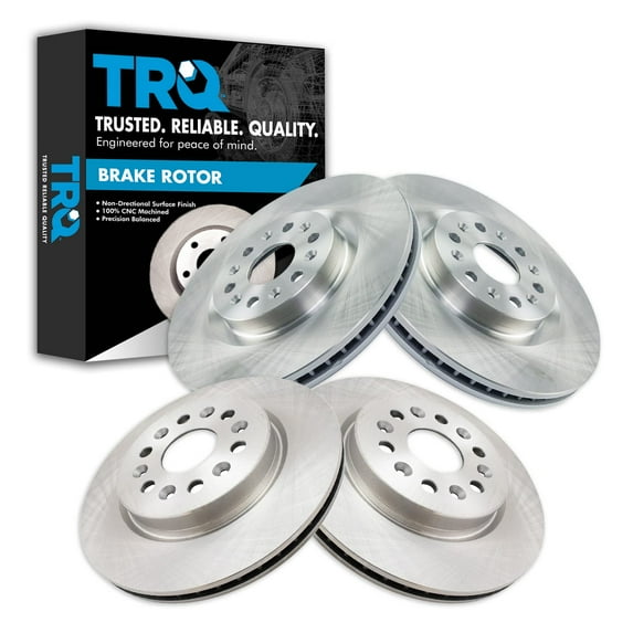 TRQ Brake Rotor Set Fits 2018-2019 Buick Enclave 2017-2020 Cadillac XT5 2020 XT6 BRA15423