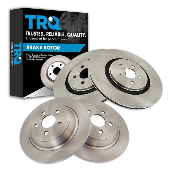 TRQ Brake Rotor Set Fits Select 15-20 Edge 17-19 Fusion 16-18 MKX MKZ 19-20 Nautilus