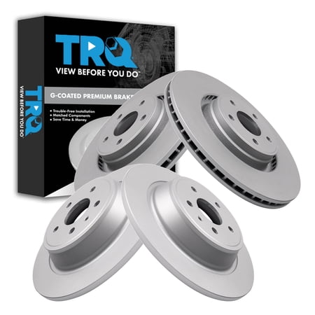 TRQ Brake Rotors Set Premium G-Coated Fits 2015-2019 Lincoln MKC