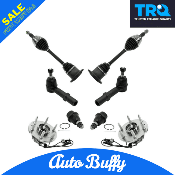 TRQ CV Axle Wheel Hub Bearing Ball Joint Tie Rod Fits Chevy GMC Truck SUV 4WD Fits select: 2007-2013 CHEVROLET SILVERADO, 2007-2014 CHEVROLET TAHOE
