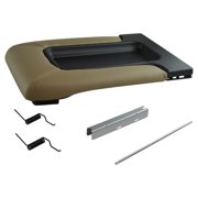 TRQ Center Console Lid Repair Kit Tan Fits Split Bench Seat 1999-02 Chevrolet Silverado 1500 2500 GMC Sierra 1500 2500 02-06 Cadillac Escalade Avalanche 1500 2500 2007 Silverado GMC Classic