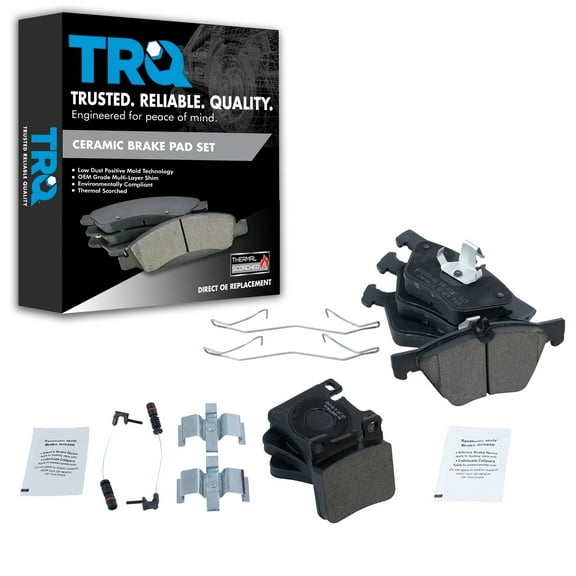 TRQ Ceramic Brake Pad Front & Rear Set Kit for Mercedes Benz CLK E SLK New BFA12980