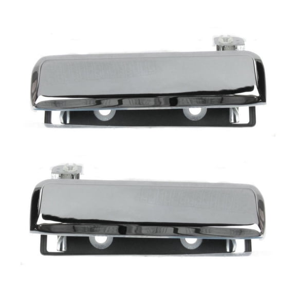 TRQ Chrome Exterior Outside Door Handle Pair Set for 79-91 Ford Mustang DHA67478