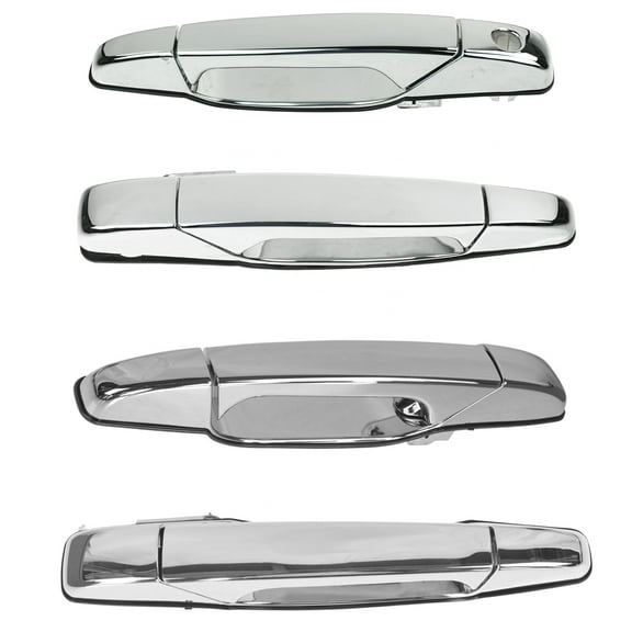 TRQ Chrome Outer Outside Exterior Door Handle Set of 4 Kit for Chevy Pickup DHA36933 Fits select: 2007-2014 CHEVROLET SILVERADO, 2007-2014 CHEVROLET TAHOE
