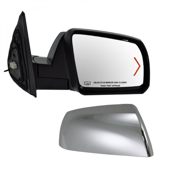 TRQ Chrome Signal Heated Side View Mirror RH Passenger Side for Sequoia Tundra MRA04818 Fits select: 2007-2013 TOYOTA TUNDRA, 2008-2013 TOYOTA SEQUOIA