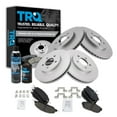 thumbnail image 1 of TRQ Coated Rotor & Brake Pad Ceramic Front & Rear Kit w/Fluids for Ford Mustang BKA23089, 1 of 6