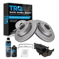 thumbnail image 1 of TRQ Coated Rotor & Brake Pad Semi Metallic Kit w/Fluids Rear w/Fluids for BMW 3 BKA24291 Fits select: 2001-2005 BMW 325, 2000 BMW 323, 1 of 6